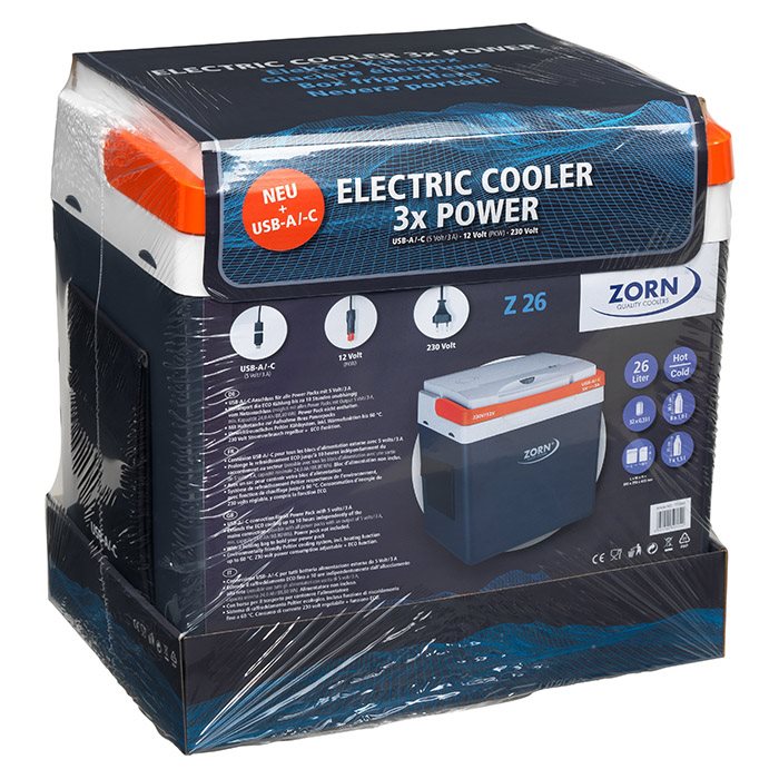 ZORN - 25L elektrisk køleboks - 12/230V og USB