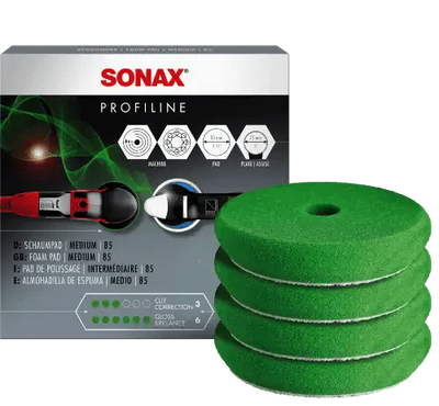 SONAX Profiline Foam Polerskive Grøn 75mm - GreenGoing