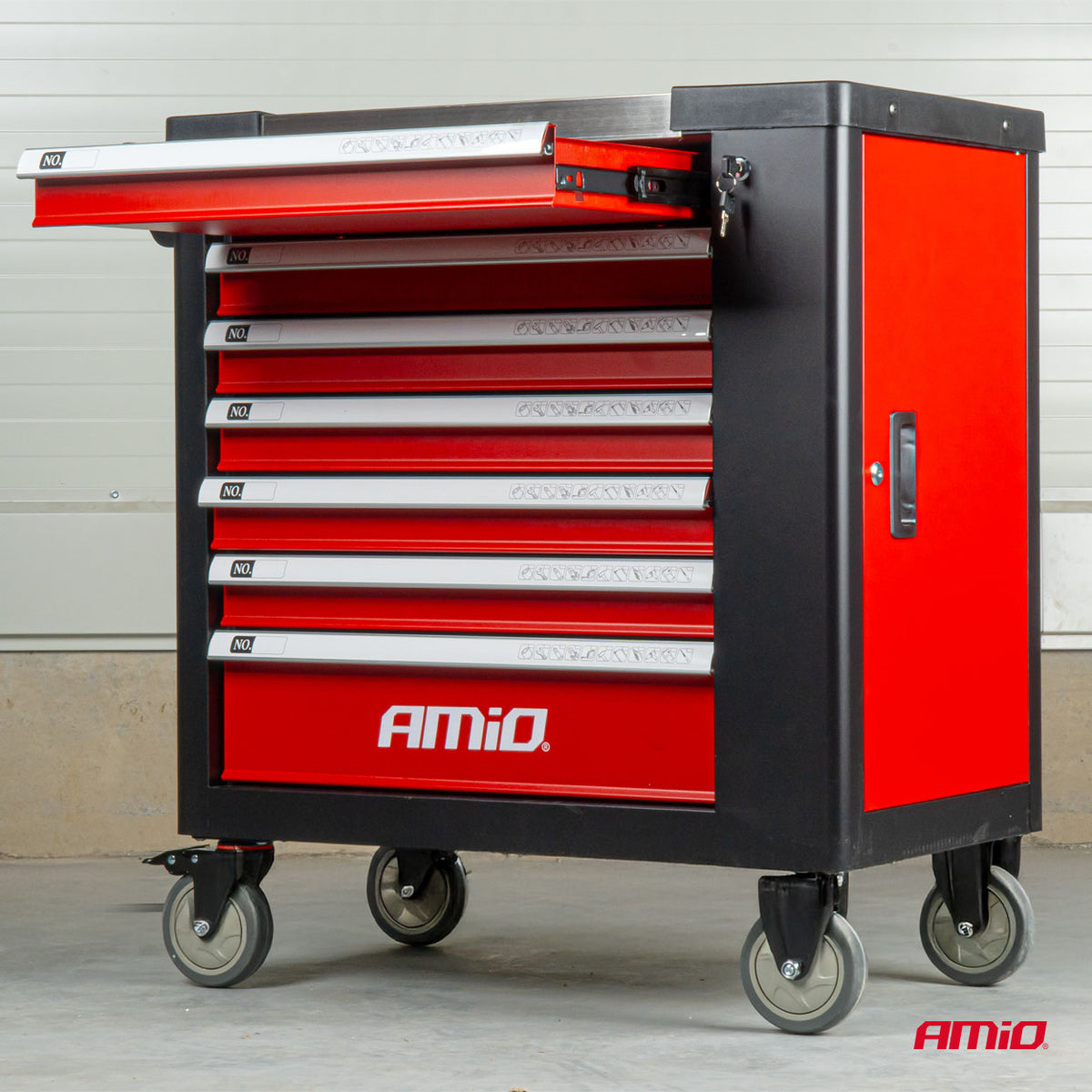 AMIO Værkstedsvogn med 258-dele 840x460x870mm