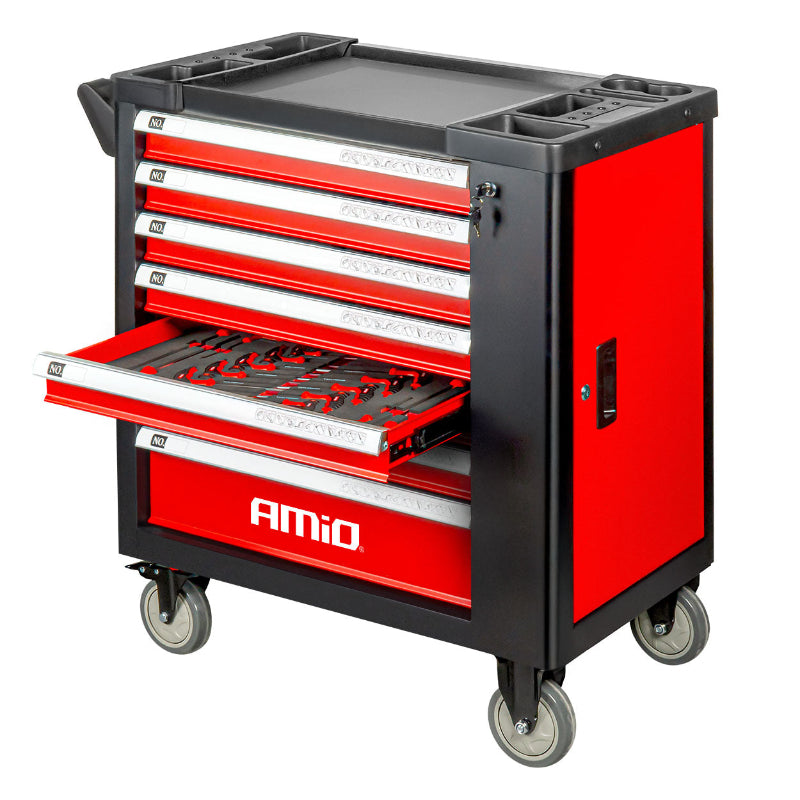 AMIO Værkstedsvogn med 258-dele 840x460x870mm
