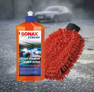 Efterårspakken - SONAX Xtreme Ceramic Active Shampoo + Autoglym Microfibre Wash Mitt