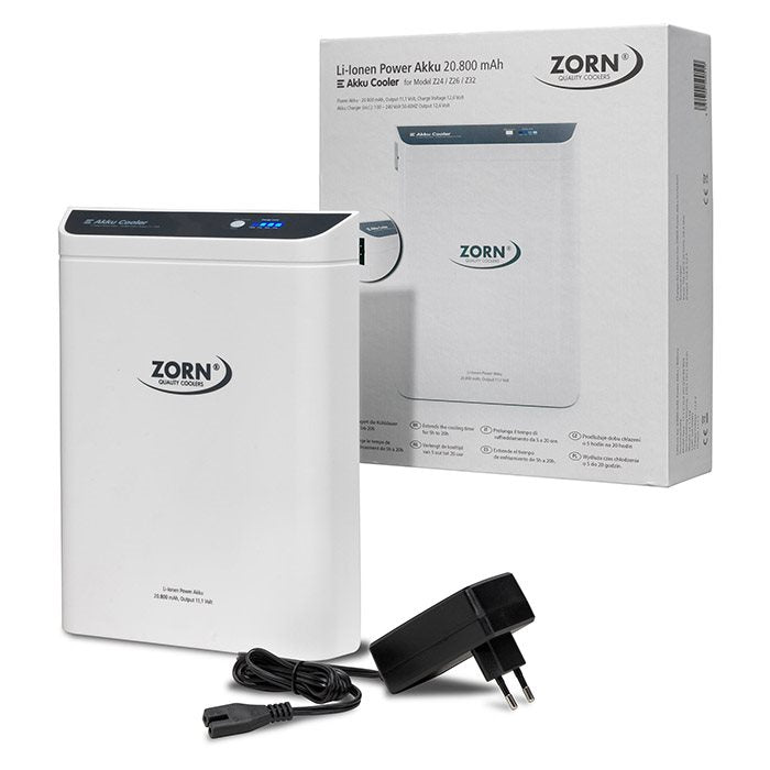 ZORN 30L - Elektrisk køleboks 12/230V - Inklusiv 20,8 Ah Batteri