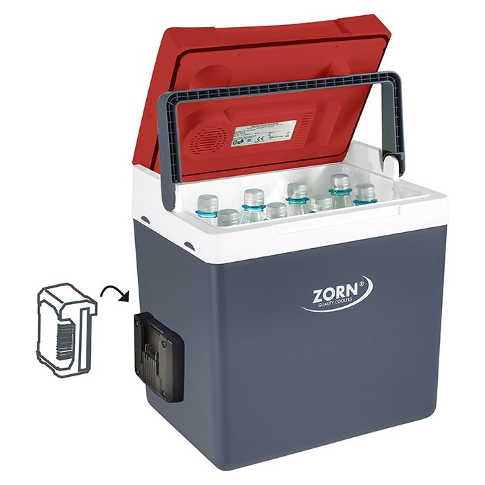 ZORN 26L - Elektrisk køleboks 12/230V - Med Akku 18V tilslut