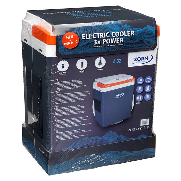 ZORN 30L - Elektrisk køleboks - 12/230V og USB tilslutning