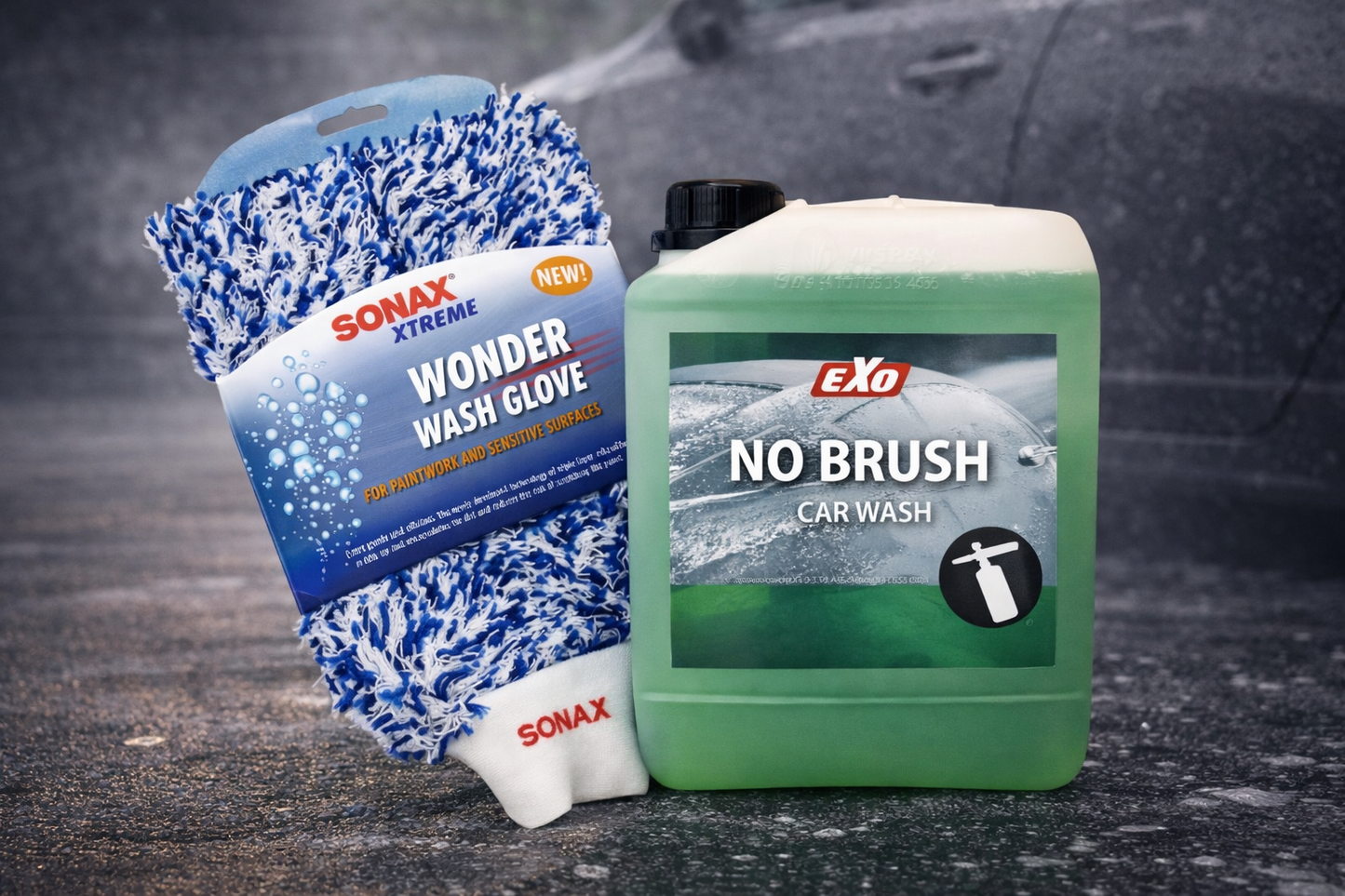 Begynder vaske-pakken - EXO No Brush 2,5L + SONAX Xtreme Wonder Wash Glove