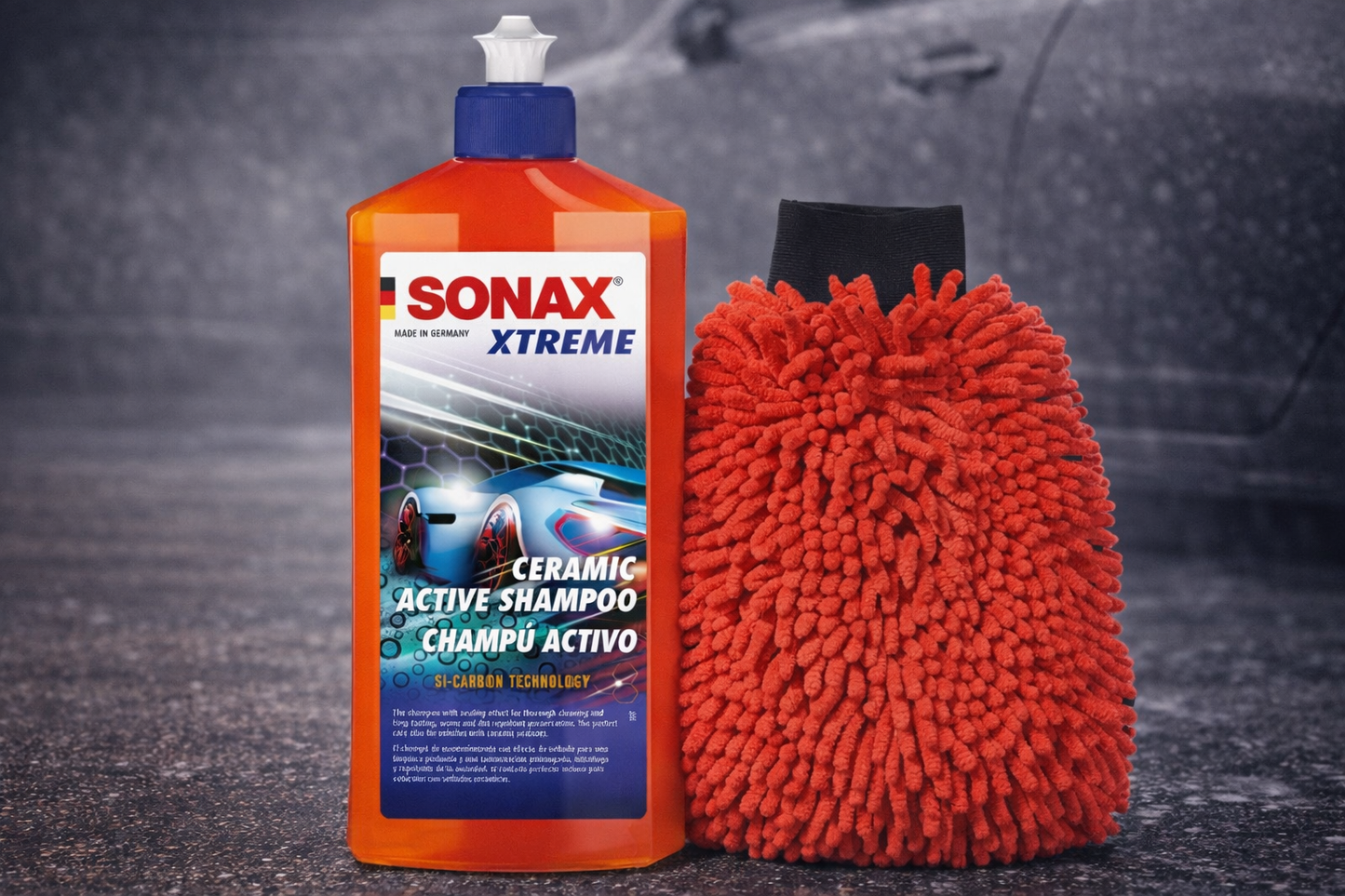 Forårspakken - SONAX Xtreme Ceramic Active Shampoo + Autoglym Microfibre Wash Mitt